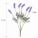 18.1In Realastic Lavender Flowers Bouquet with Flocked Stems forIndoor Outdoor-Set of 6