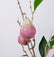 30" Artificial 5-Head Fig Stems with Leaves and Fruits - Set of 3