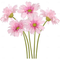 25" Realistic Touch Gerbera Daisy Flowers Decor - Set of 5