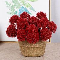11" Faux Hyacinth Berry Flower Picks Succulent Berry Stems - Set of 6