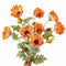 26In Realastic Touch Poppy Flowers Long Stem Faux Poppies with Soft EVA Petals- Set of 4