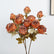 20" Realistic 4-Head Faux Rose Flowers with Vintage Burnt Edge - Set of 3