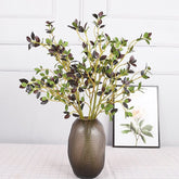 28” Realistic Touch Faux Elm Leaf Branches Ficus Greenery Stems - Set of 6