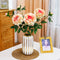 27“ Realistic Faux Peony Flowers with Bud and Leaves - Set of 3