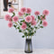 32“ Faux 6-Head Pompon Chrysanthemum Flowers - Set of 3