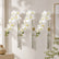42In Artificial Phalaenopsis Orchid Flowers Long Realistic Latex-Set of 3