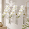 42In Artificial Phalaenopsis Orchid Flowers Long Realistic Latex-Set of 3