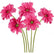 25" Realistic Touch Gerbera Daisy Flowers Decor - Set of 5