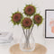 23.6In Artificial Silk Sunflower Stems with Realistic Buds for Home and Event Decoration-Set of 4