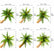 Artificial Greenery Bushes 21 Leaves Plants Ferns - Set of 6