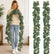 6.6FT Artificial Eucalyptus Garland with Dense Willow Leaves for DIY Decorations-Set of 2