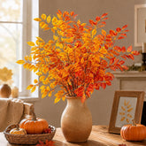 41" Realistic Faux Fall Nandina Foliage Branches - Set of 3 #color_yellow
