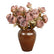 20" Realistic 4-Head Faux Rose Flowers with Vintage Burnt Edge - Set of 3