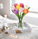 Realastic Touch Artificial Tulip Bouquet with Long Stems-Set of 10