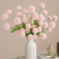 21” Faux 5-Head Mini Pompon Chrysanthemum - Set of 6