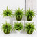 Artificial Greenery Bushes 21 Leaves Plants Ferns - Set of 6