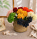 11" Faux Hyacinth Berry Flower Picks Succulent Berry Stems - Set of 6