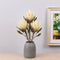 23In Artificial King Protea Flowers Faux Silk Flowers with Realistic Texture-Set of 3