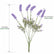 18.1In Realastic Lavender Flowers Lavender Bouquet with Flocked Stems forIndoor Outdoor-Set of 6