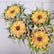 23.6In Artificial Silk Sunflower Stems with Realistic Buds for Home and Event Decoration-Set of 4