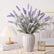 18.1In Realastic Lavender Flowers Lavender Bouquet with Flocked Stems forIndoor Outdoor-Set of 6