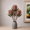 23In Artificial King Protea Flowers Faux Silk Flowers with Realistic Texture-Set of 3