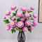 30" Realistic Touch 3-Head Artificial Peony Bouquets - Set of 6