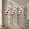 42In Artificial Phalaenopsis Orchid Flowers Long Realistic Latex-Set of 3