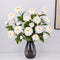 30" Realistic Touch 3-Head Artificial Peony Bouquets - Set of 6