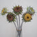 23.6In Artificial Silk Sunflower Stems with Realistic Buds for Home and Event Decoration-Set of 4