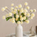 21” Faux 5-Head Mini Pompon Chrysanthemum - Set of 6