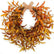 23.6In Fall Harvest Wreath Olive Leaf Wreath with Berries and Bow for Thanksgiving Autumn Seasonal Decoration