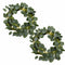 6.6FT Artificial Eucalyptus Garland with Dense Willow Leaves for DIY Decorations-Set of 2