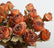 20" Realistic 4-Head Faux Rose Flowers with Vintage Burnt Edge - Set of 3