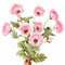 26In Realastic Touch Poppy Flowers Long Stem Faux Poppies with Soft EVA Petals- Set of 4