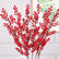 Faux Red Holly Berry Stems for Christmas New Year - Set of 10