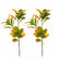 34In Realistic Artificial Croton Plant Stems for Indoor Outdoor-Set of 2
