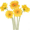 25" Realistic Touch Gerbera Daisy Flowers Decor - Set of 5