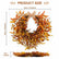 23.6In Fall Harvest Wreath Olive Leaf Wreath with Berries and Bow for Thanksgiving Autumn Seasonal Decoration