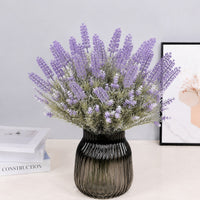 18.1In Realastic Lavender Flowers Lavender Bouquet with Flocked Stems forIndoor Outdoor-Set of 6