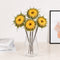 23.6In Artificial Silk Sunflower Stems with Realistic Buds for Home and Event Decoration-Set of 4