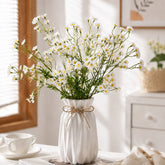 Realistic Artificial Daisy Flowers with Stems for Indoor Outdoor-Set of 6